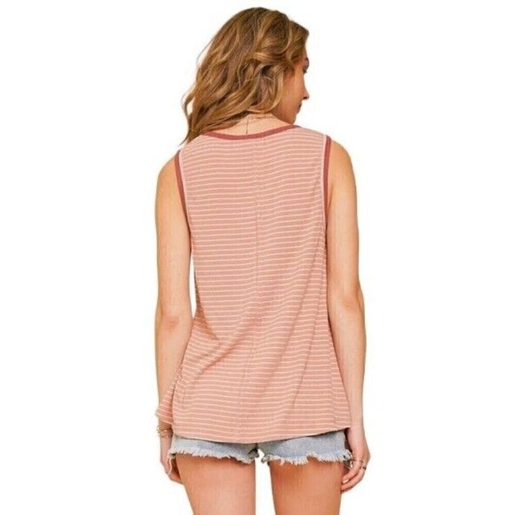 Hem & Thread Ribbed Striped Tank Size Large NWOT - Picture 3 of 8